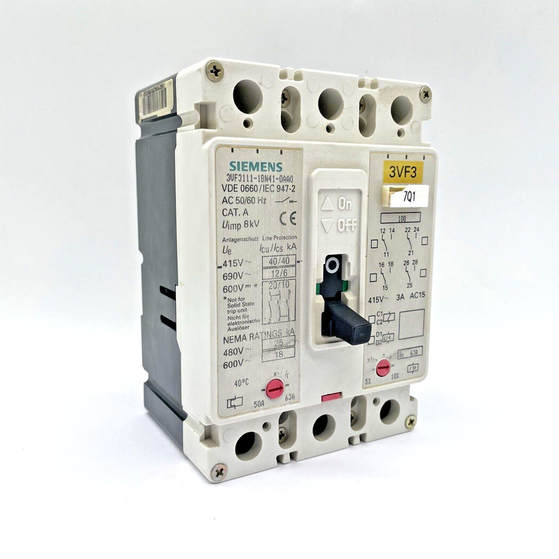 Siemens 3vf3111-1bn41-0aa0 Leistungsschalter 3 Polig 40 Ka