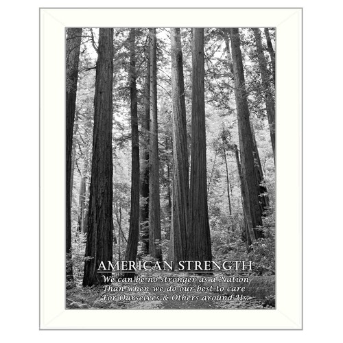 Настенный принт American Strength 6 в белой рамке