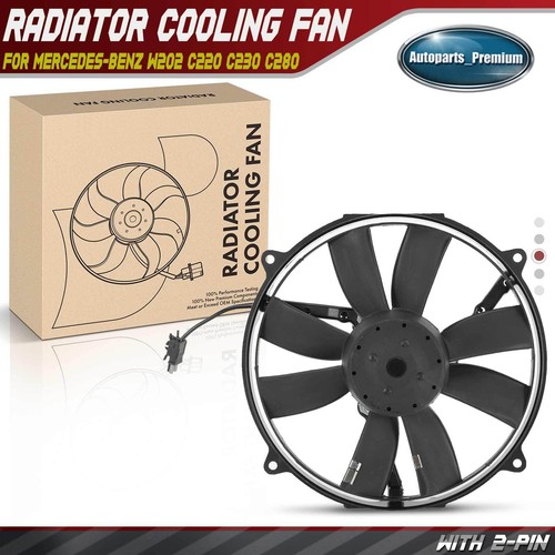 Left Engine Radiator Cooling Fan Assembly for Mercedes-Benz W202 C220 C230 C280