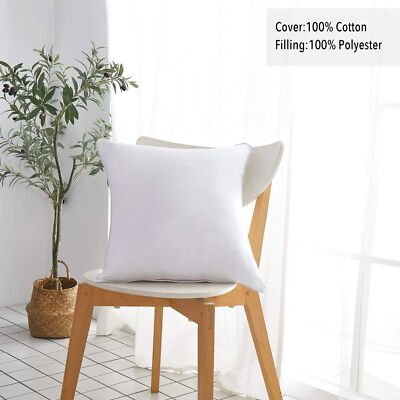 Oubonun 16 x 16 Pillow Inserts (Set of 2) - Throw Pillow Inserts with 100% Co...