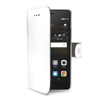 Celly WALLY564WH Wally Faux Leather Book Case for P9 Lite, White