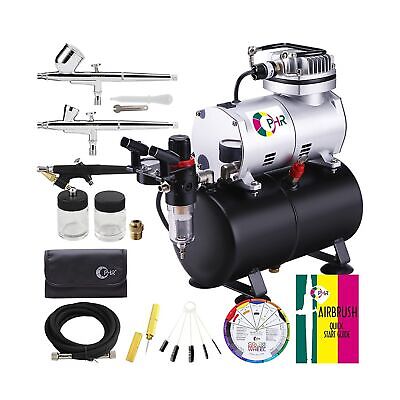 OPHIR 110V Pro Airbrush Kit Air Brush Compressor with Tank 0.2mm 0.3mm 0.8mm ...