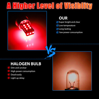 4PCS 1157 LED Red Strobe Flashing Blinking Brake Stop Tail Parking Light Bulbs