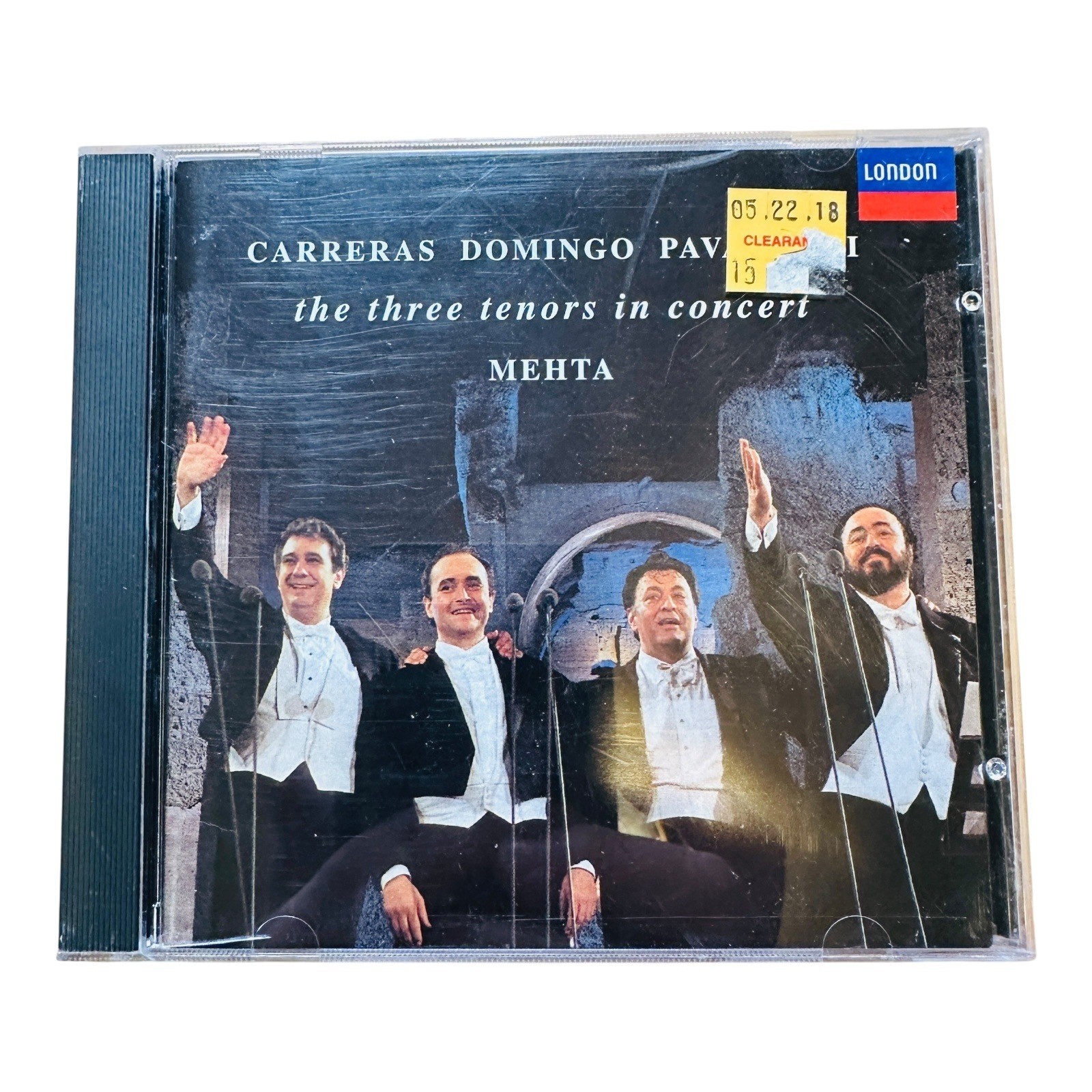 The Three Tenors In Concert CD Carreras Domingo Pavarotti Mehta London