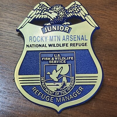 Rocky Mountain National Arsenal NWR  Plastic Refuge Manager Badge Pin