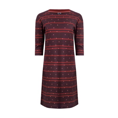 Weird Fish Womens/Ladies Amria Striped Natural Cotton Square Neck Dress (WF100)