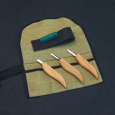 Chip carving knives set woodcarving tools 3 basic knives BeaverCraft S06