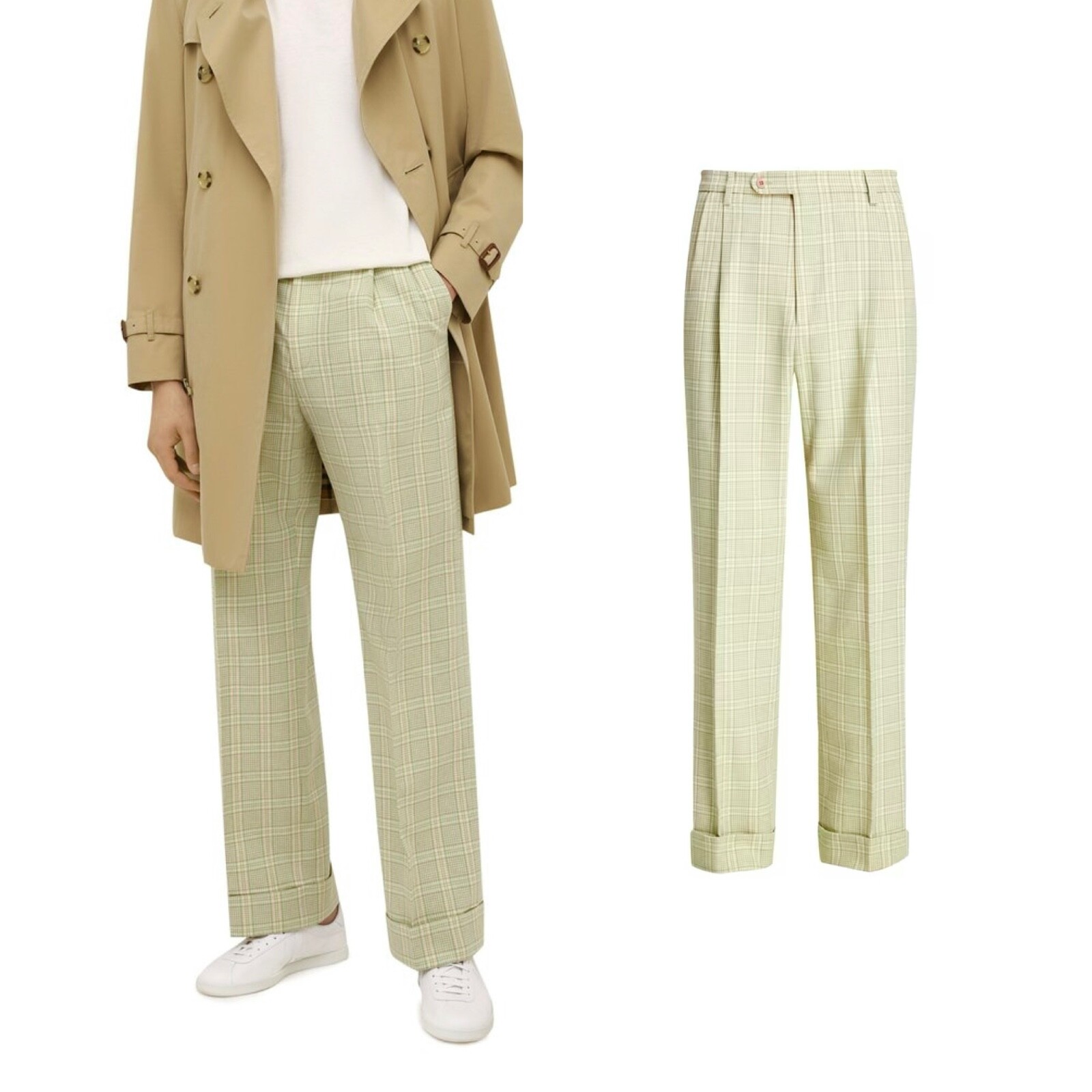 パンツ GUCCI CREAM COLOURED WOOL CREPE TROUSERS GUCCI Cream coloured wool crêpe trousers | TheDoubleF