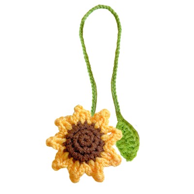 Crochet Flower Sprout Bookmarks Cute Handmade Knitted Floral Page Book Markers