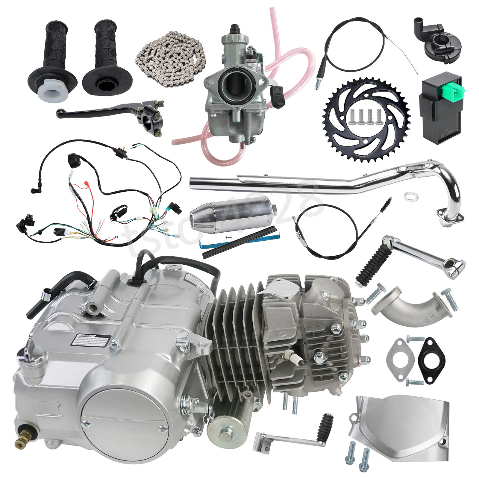 140cc Kick Electric Start Engine Motor kit For Dirt Trail