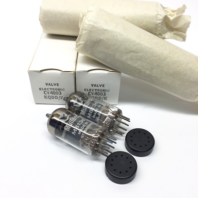 新品? ムラード ECC82 12AU7 CV4003 ボックスプレート 元箱付 Mullard M8136 CV4003 12au7 ECC82 Box Plate NOS Matched Pair