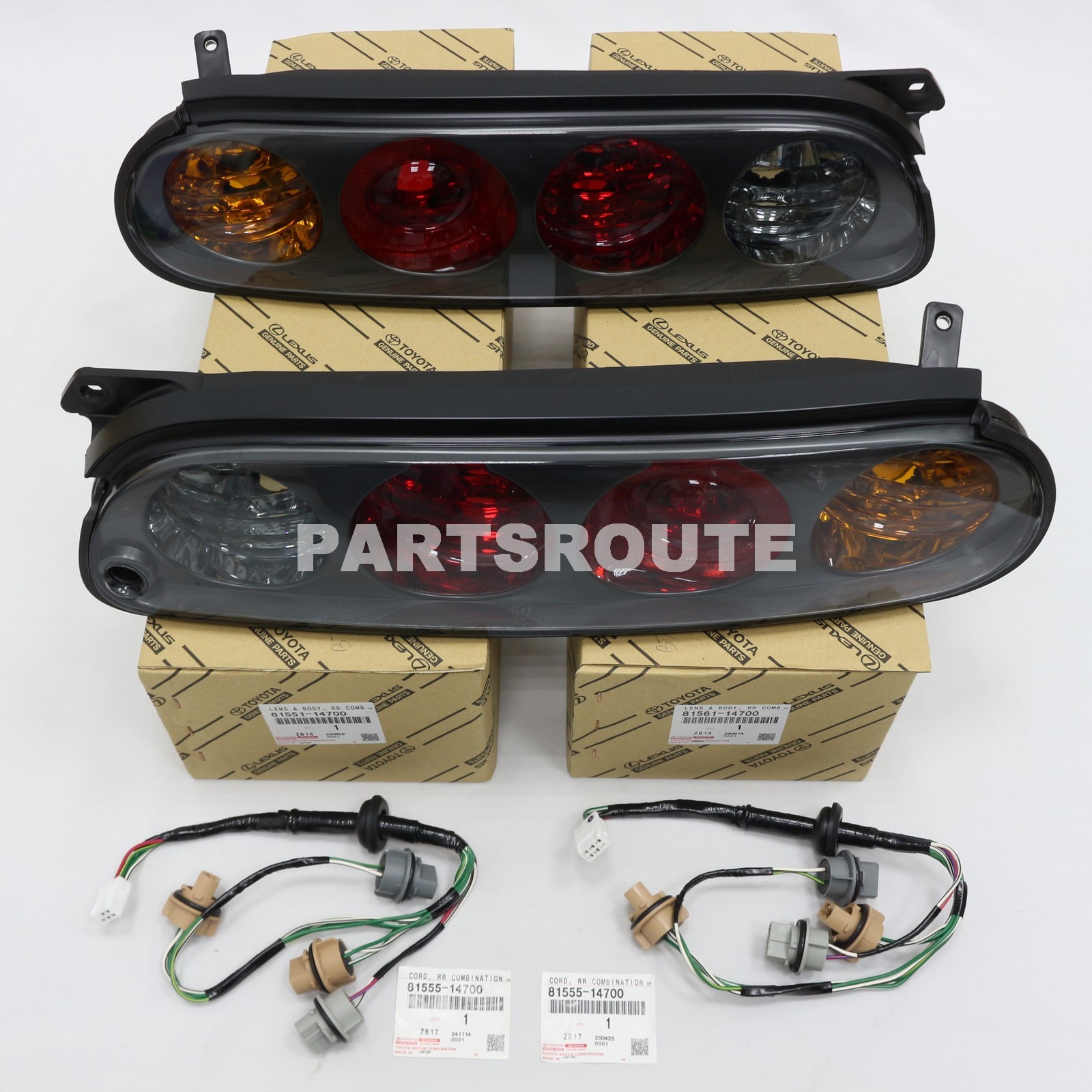 Toyota Supra 1997-1998 Spec JZA80 OEM Tail Light Lamp & Harness Left Right SET