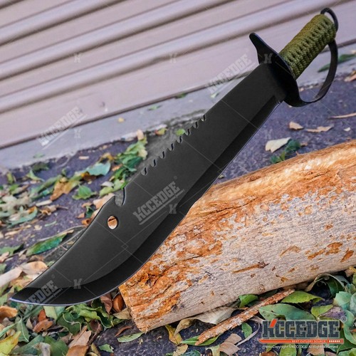 19.5" FULL TANG MACHETE FIXED BLADE EMERGENCY TACTICAL SURVIVAL CHOPPING SWORD