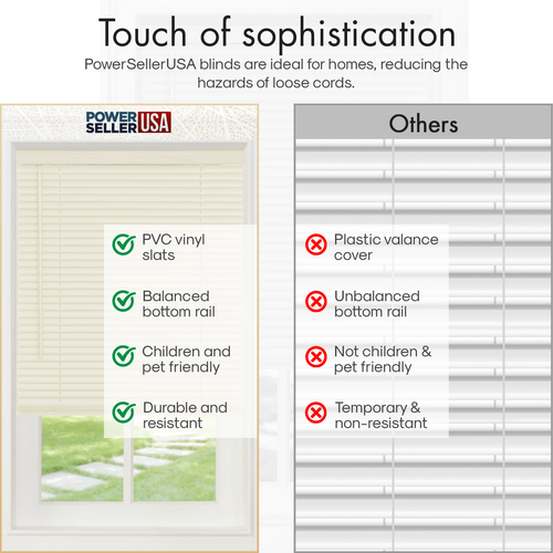 Window Blinds Mini Blind 1" Slat Vinyl Venetian Blinds - Black White Beige Gray