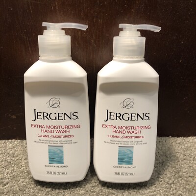 X2 Jergens Extra Moisturizing Hand Wash, Cherry Almond, Cleans Moisturizes 7.5oz