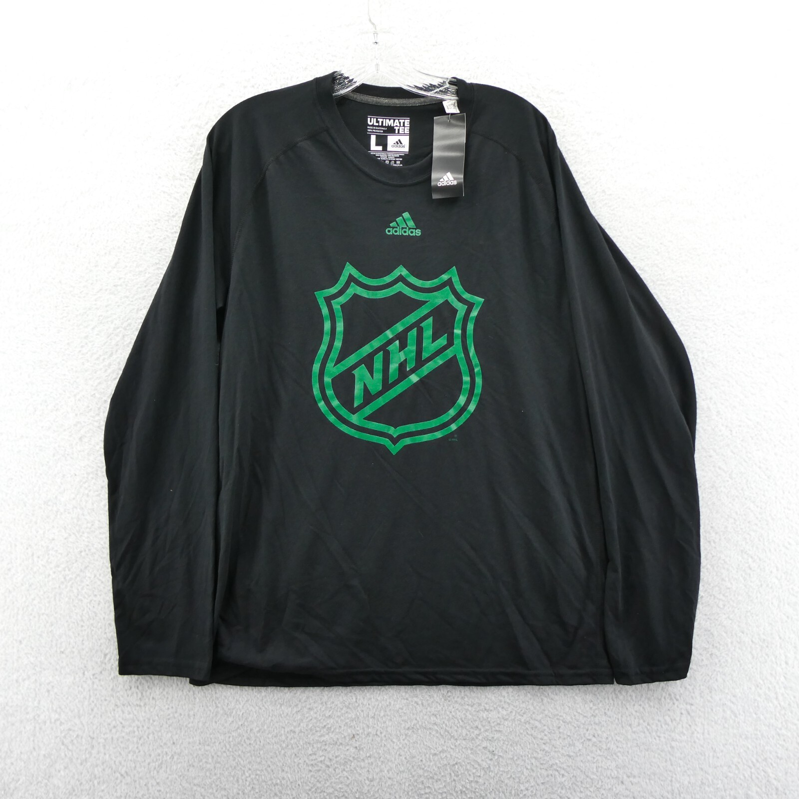 Dallas Stars Shirt Mens Large Adidas Black NHL Hockey Sport