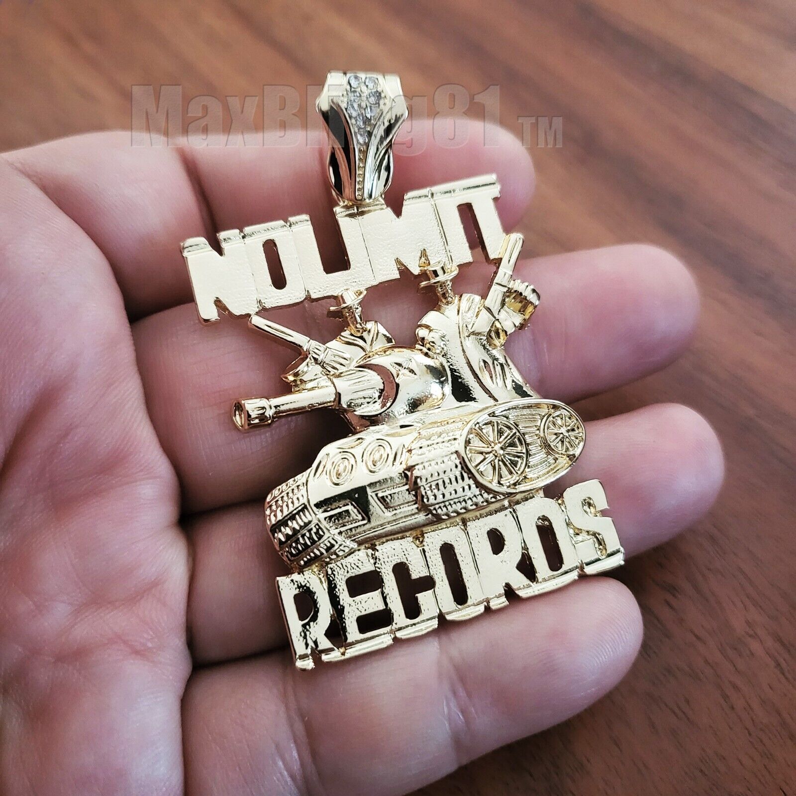 Hip Hop Jewelry Iced Cubic Zirconia Gold Plated No Limit Hip Hop Jewelry Iced Cubic Zirconia Gold Plated No Limit