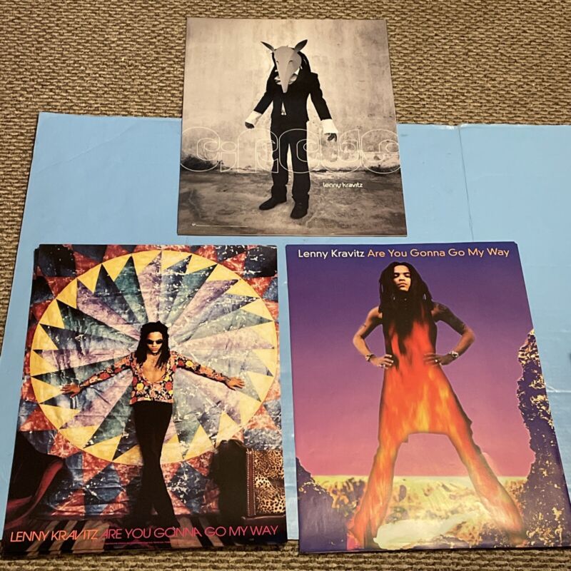 S5 3X Poster Lot X3 LENNY KRAVITZ Are You Gonna Go My Way Promo 18 X 24 Circle