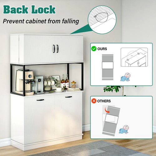 Kitchen Pantry Cabinet Tilt Out Trash Can Cabinet Hutch Storage Cupboard Cabinet