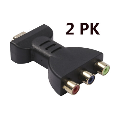 2x HDMI to 3 RCA Converter Video Audio AV Adapter Component for HDTV DVD Video