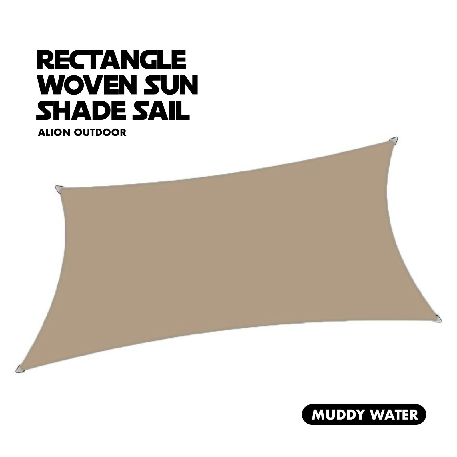 Muddy water Rectangular Waterproof Sun Shade Sail Canopy Cover Yard Deck Garden