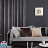 Deconovo Grey Blackout Curtains for Bedroom, Thermal Insulated Soundproof Drapes, Wave Dots Foil Print, 52 x63 Inches Long, 2 Panels, Machine‑Washable Privacy Window Panel for Living Room Apartment