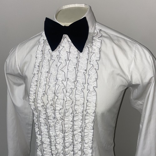 NEW Bow Tie Vintage Floppy Wide Velour Necktie Prom Tuxedo Black VTG 60s 70s Men