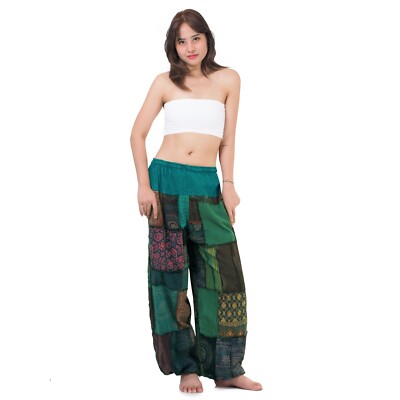 My Thai Pants: Patchwork Jeans Haremshose Aladinhose Hippie Harem Hose Pumphose