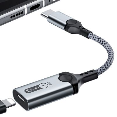 USB C to Lightning Audio Adapter for iPhone 15/ 16 Pro Max/ iPad Pro/ iPad 10...