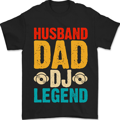 Husband Dad DJ Legend Fathers Day Mens T-Shirt 100% Cotton