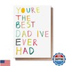 Wunderkid Funny Father's Day Card for Dad, Birthday Card You're the Best Dad I've Ever Had (Individual, Blank inside)