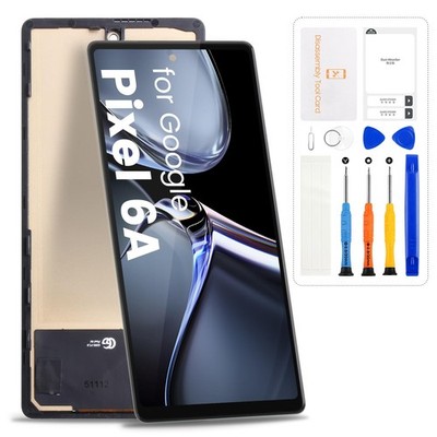 for Google Pixel 6A Screen Replacement with Frame,Incell | for G1AZG, GX7AS, GB6