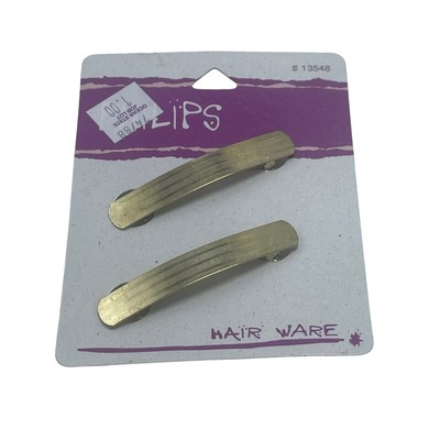 Philips Vintage 2 Pack Hair Ware Clips Gold 13548