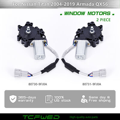 2x Power Window Lift Motor for Nissan Titan 04-19 Armada QX56 Front Left & Right