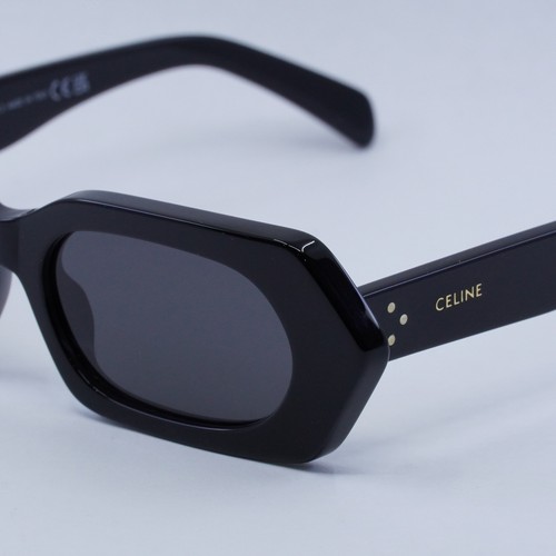 Pre-owned Celine Cl40243i 01a Shiny Black/smoke 51-18-135 Sunglasses Authentic In Gray