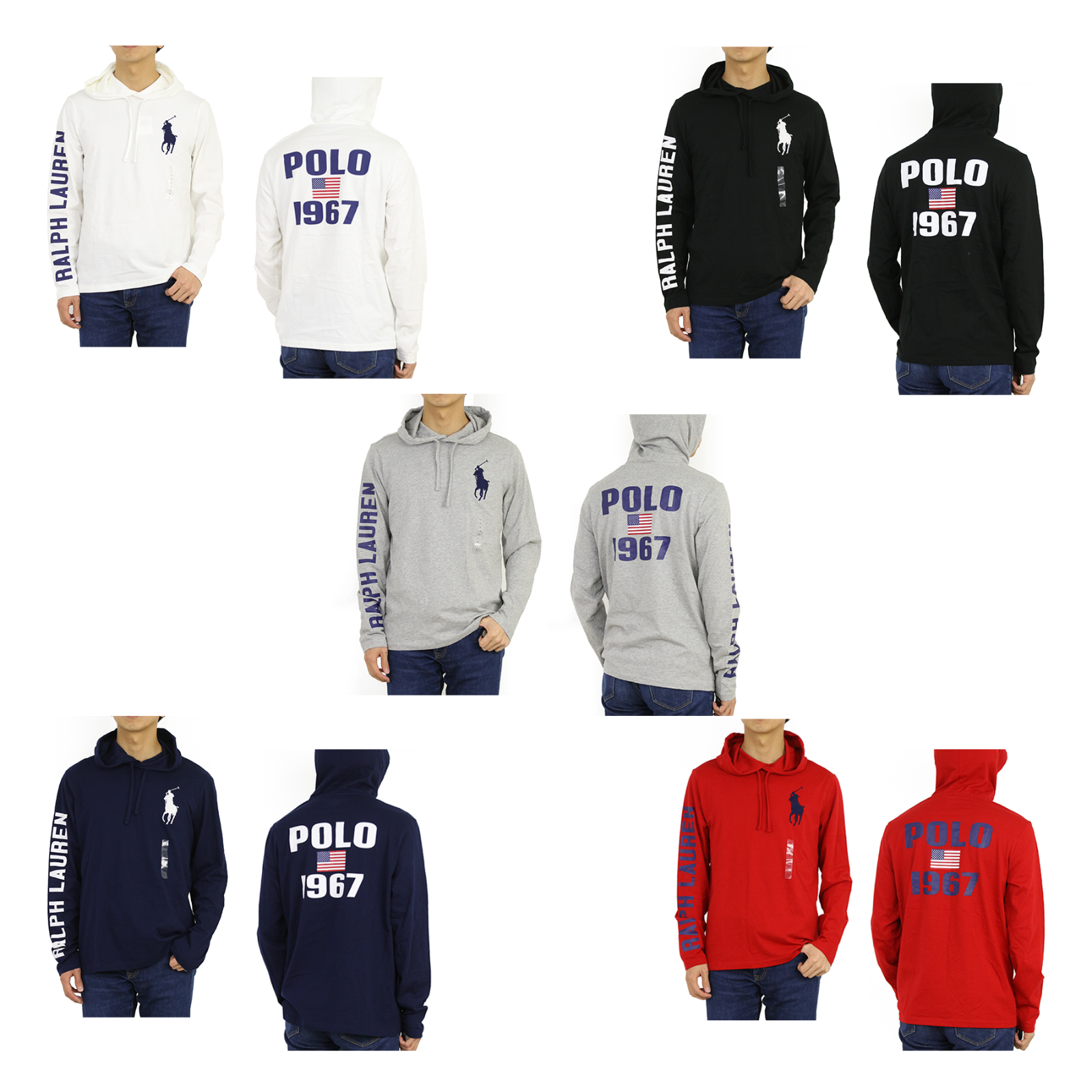 

Футболки с длинными рукавами и капюшоном Polo Ralph Lauren LS Big Pony - 5 цветов