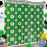 Soccer Party Decorations, 2Pack Soccer Foil Fringe Backdrop Curtains with Soccer Birthday Banner for Soccer Birthday Party Decorations Party Supplies, 3.3 x 6.6ft (Soccer)