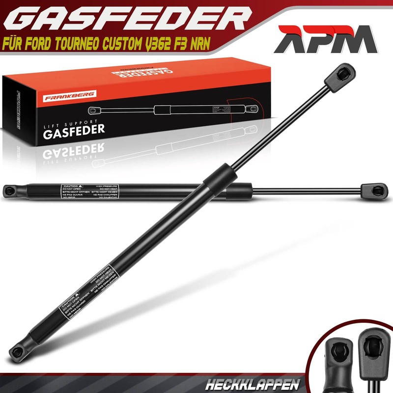 2x Gasfeder DÃ¤Mpfer Heckklappen 649mm 745n FÃ¼R Ford Tourneo Custom V362 F3 Nrn