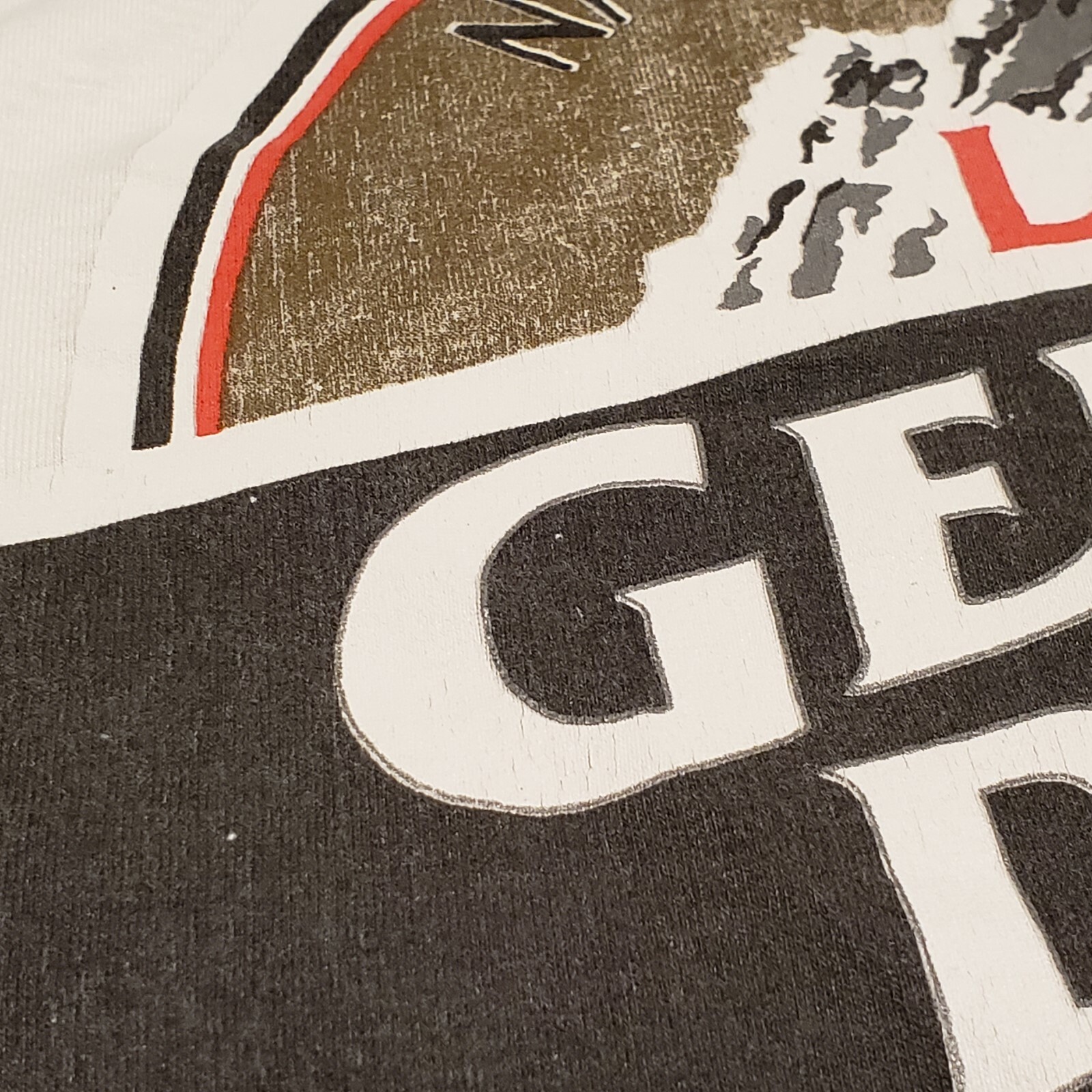 1992 Labatt Brewing Company XL Genuine Draft White Rare Tee Shirt (C34)