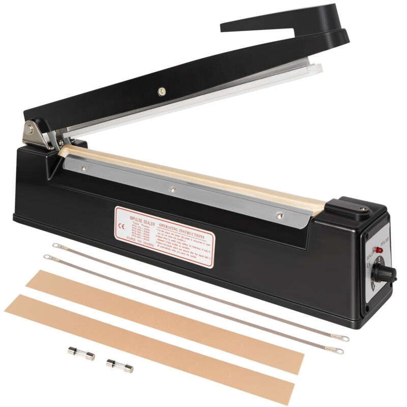 USA 16" Hand Impulse Heat Sealer Machine for Plastic Bags with Replacement Kits