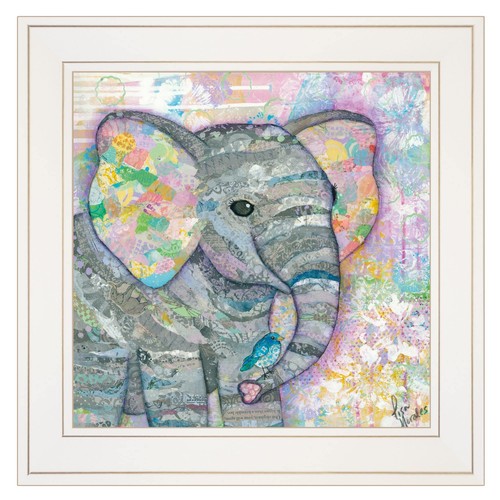 Настенный принт Elephant I 2 в белой рамке