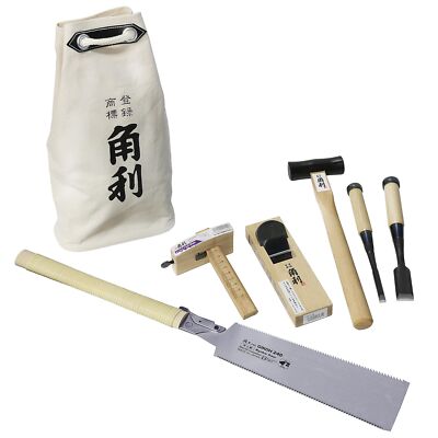 KAKURI Japanese Woodworking Hand Tools Set for Beginner 7 Pcs (Japanese Plane...