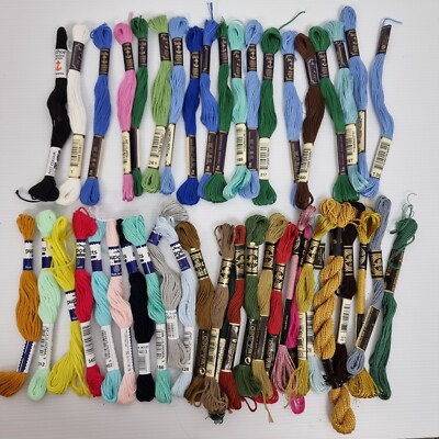 DMC Anchor Puppets Emboidery Thread Cross Stitch Bulk Lot of 45