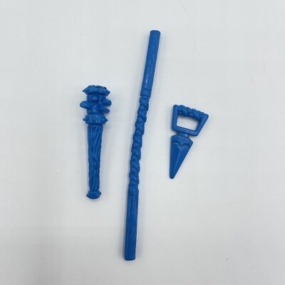 Vintage TMNT Troll Donatello Don BLUE Club Mace Dagger & Bo Weapons Accessories