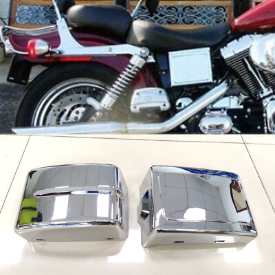 Chrome Battery Side Cover For Harley Dyna Street Fat Bob Super Wide Glide 06-17