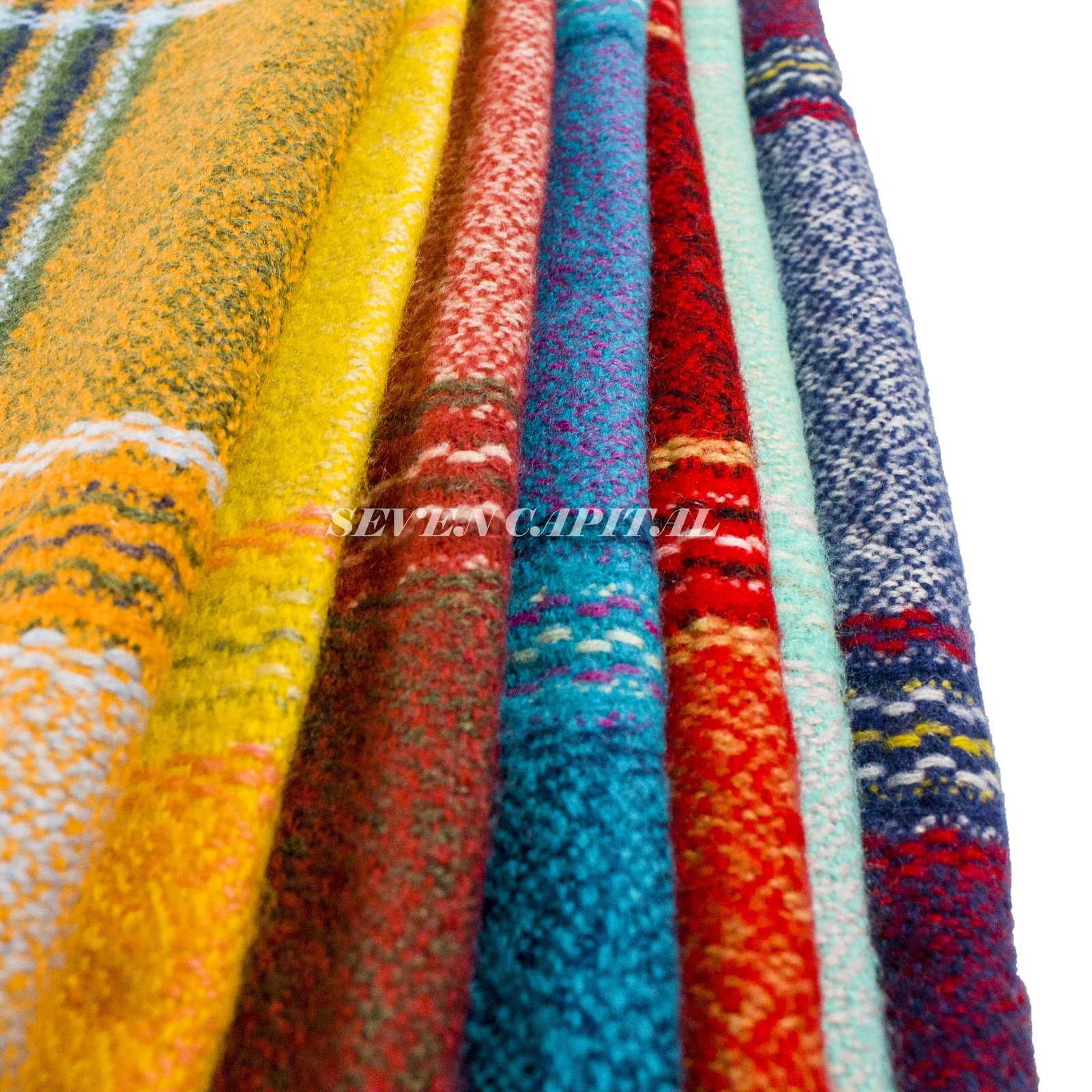 Womens Winter Warm 100% Cashmere Plaid Scarf High Quality Scotland Made Scarves