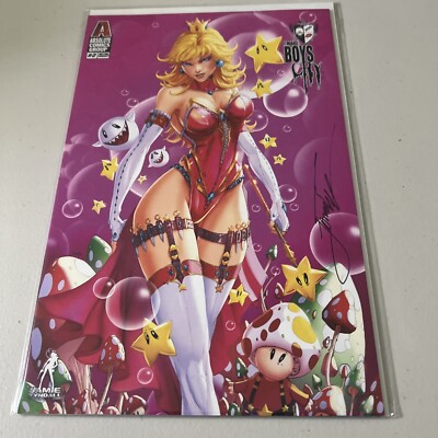 I Make Boys Cry # 2 Signed Jamie Tyndall Princess Peach Cosplay, Trade METAL COA