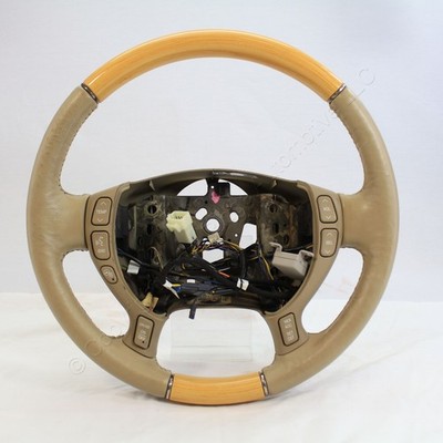 GM Flawed Heated Cream Cashmere Deluxe Leather Steering Wheel for 00-05 Seville