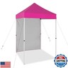 EAGLE PEAK Pop up Canopy 5x5, Outdoor Portable Canopy Tent with One Removable Sunwall, Carry Bag Included, Pink