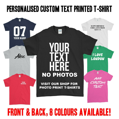 T-shirt printing, Customised T-shirts for men & women with photo, text or  logo